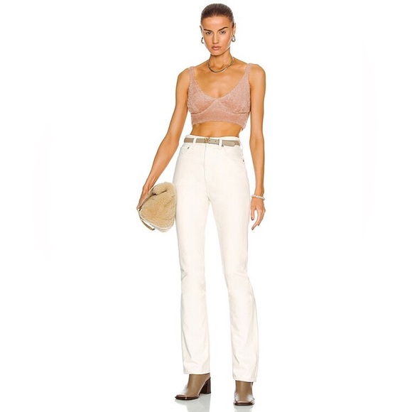 Jonathan Simkhai Caroline Feathered Rib Bralette Plush Blush Pink sz XS - Picture 3 of 11